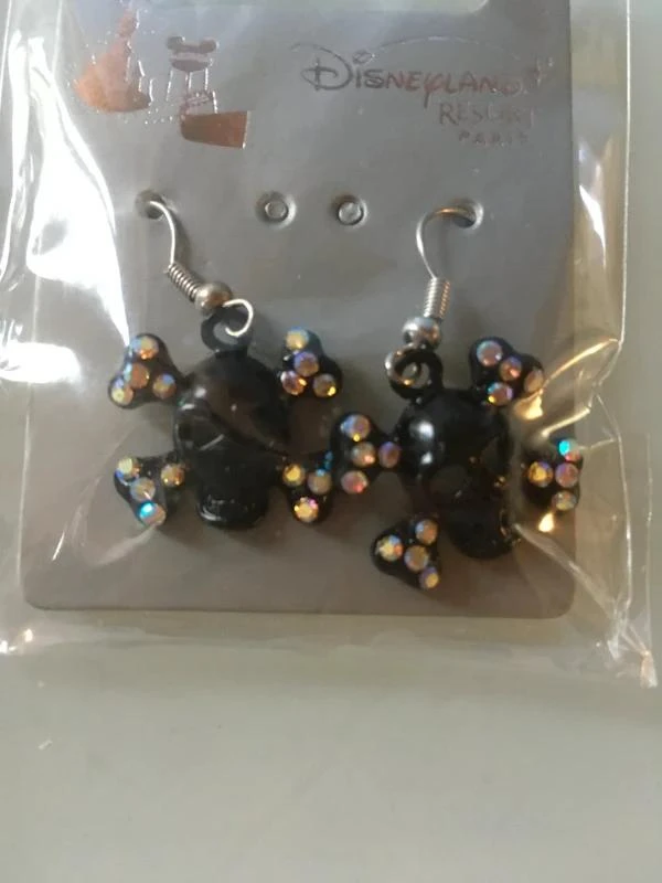 Set ketting + strass doodshoofd oorbellen / piraten Disney Disneylan – photo 4
